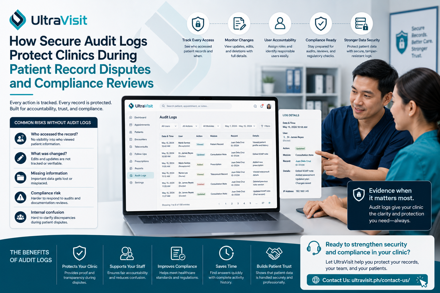 How Secure Audit Logs Protect Clinics During Patient Record Disputes and Compliance Reviews